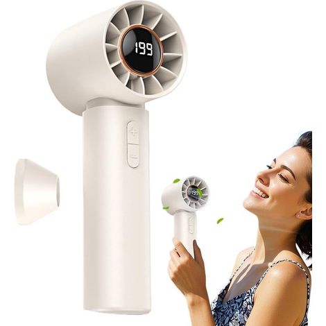 Kleiner Ventilator,blattloser Ventilator mit Air-Turbo-Technologie,mehrstufiger Geschwindigkeitsregelung,ideal für Camping und Arbeit,weiß (1/5)