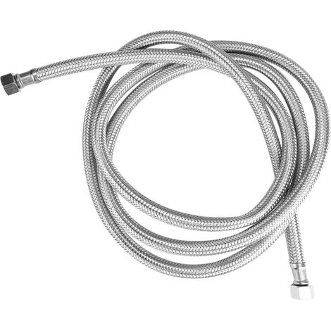 Tuyau d'arrivée d'eau tressé ABS de 2 m pour WC, diamètre 9/16", accessoires de salle de bain (1/5)