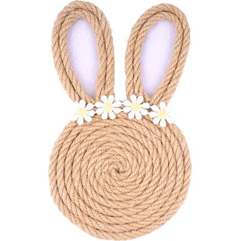 Posavasos con forma de conejito de Pascua, tapete para tazas en 2 (1/2)