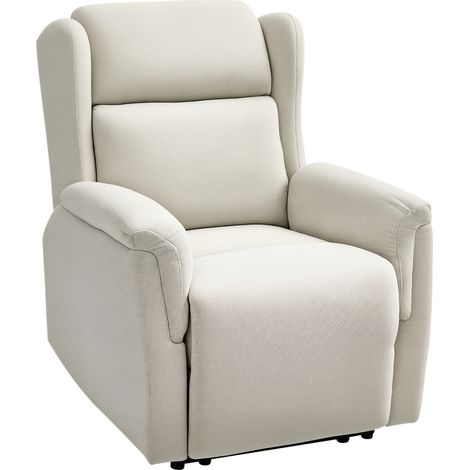Fauteuil Relax Réglable Beige avec Repose Pieds 160°