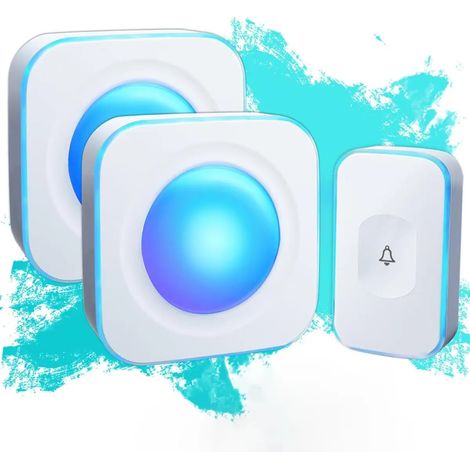 Campagne de porte flash sans fil télécommande ding dong 1 à 2 blanc (1/5)