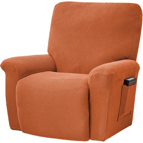 Ensemble de 4 housses extensibles pour fauteuil TV, fauteuil, chaise berçante, fauteuil inclinable.