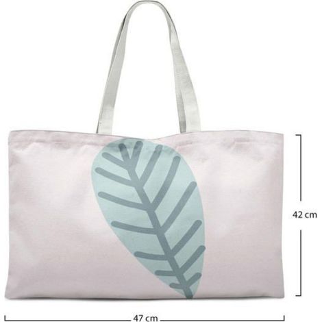 Sac shopping tote bag Bonamaison en coton 47x42 cm, anses longues 30 cm, réutilisable (1/4)