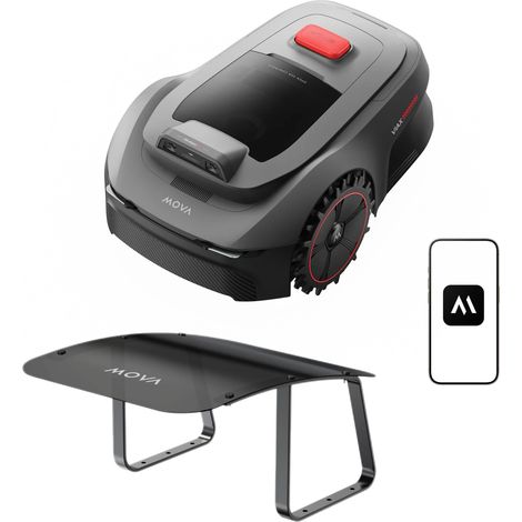 MOVA ViAX 250 Kit – Robot tagliaerba fino a 250 m², autonomia 50 min, AI UltraEyes™, percorso a U, garage incluso (1/5)