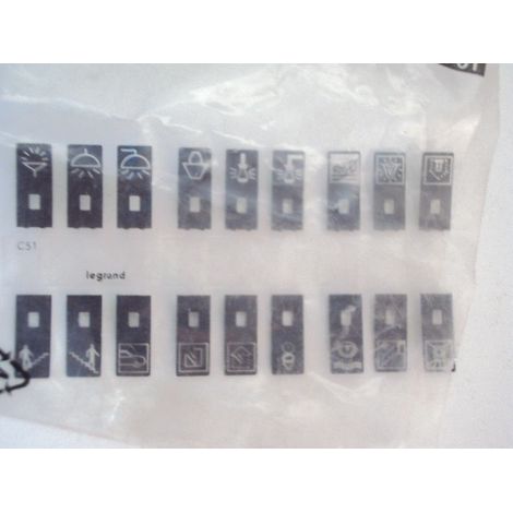 Jeu pictos n°2 pour appareillage SAGANE LEGRAND 084912