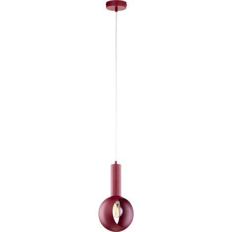 Suspension moderne rouge en métal 1xE27 15W VITRUM Sigma Lighting (1/5)
