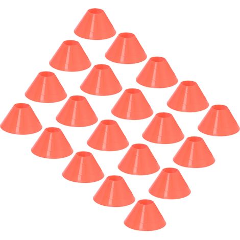 Set mit 20 multifunktionalen PE-Fußballtrainingskegeln und -scheiben, geeignet für Kinder und Anfänger für das Training im Freien, rosa. (1/5)