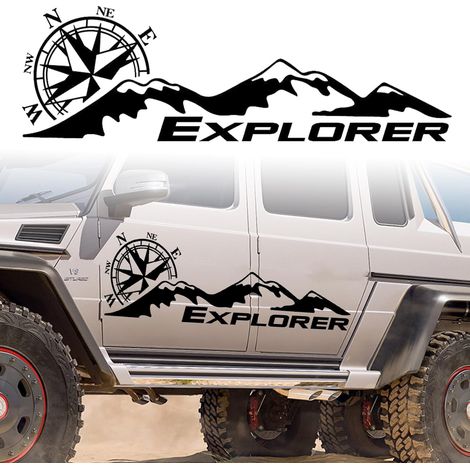 Autocollant pour Capot de Voiture, Graphique Vinyle Decal Décoration Automatique pour Coffre de Porte Latérale Carrosserie de Véhicule Tout-terrain SUV (1/5)