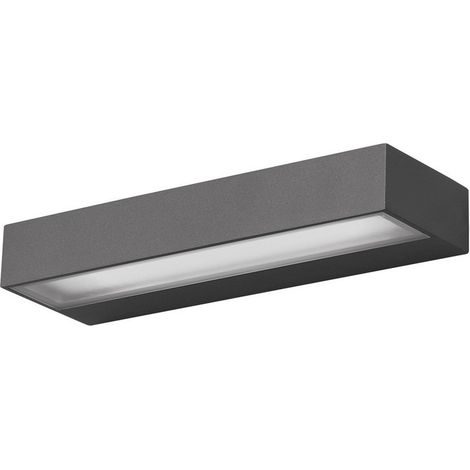 Merano Burbank Applique Extérieure Down Gris Foncé Aluminium Verre LED 12W 536Lm 3000K IP65