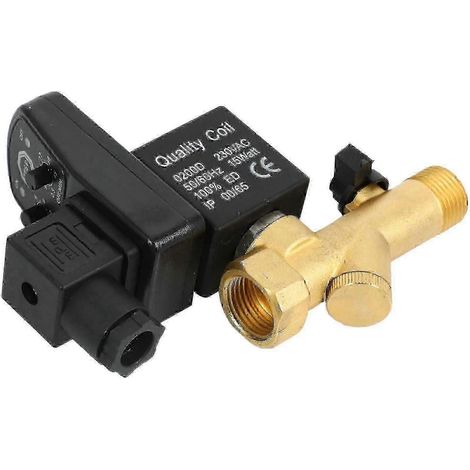 Compresseur électronique temporisé 2 voies 1/2 pouce 220 V CA avec vanne de purge automatique pour réservoir de gaz (1/4)