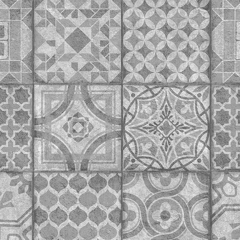 Rouleau Adhésif "Carrelage" 45x200cm Gris (1/2)