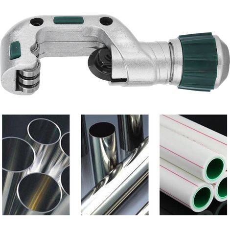 Coupe-tubes en acier inoxydable avec ciseaux à roulement à billes, adapté à la coupe de tubes métalliques/plastiques de 4 à 32 mm. Outil de coupe de tubes durable. (1/5)