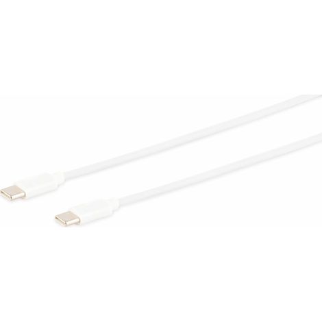 Câble de recharge USB-C S-IMPULS, 2.0, ABS, blanc, 1,5 m