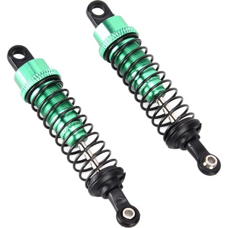amortisseurs pour voiture RC 1/16, avant et arrière, longueur 73 mm, en alliage d'aluminium, vert (1/5)