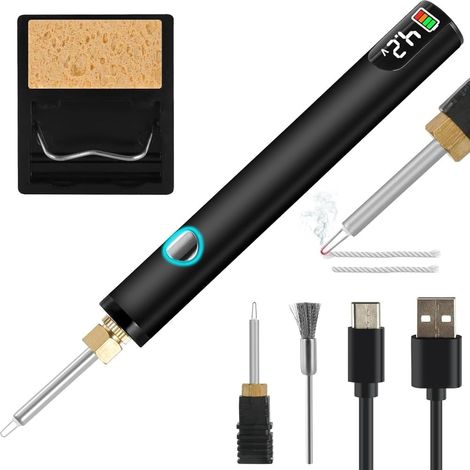 Kit de Brûleur de Rechargeable pour la Fabrication de, Outil de Coupe- Numérique, Artisanat Du Cuir, Couture, Tissage et Enfilage A (1/5)
