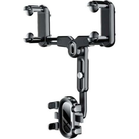 Support de téléphone pour rétroviseur de voiture, support de navigation rotatif à 360° (1/4)