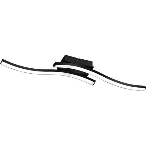 Plafonnier Led intégrée 2x500 lumens noir - Trio - Route II (1/3)