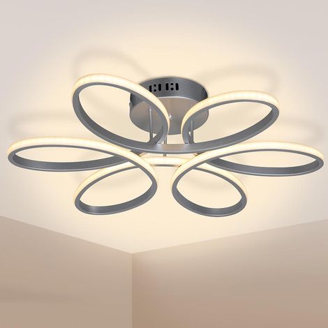 Lampadario Plafoniera 48W Luce Bianco Caldo 3000K 2580lm Design Fiore Moderno (1/5)
