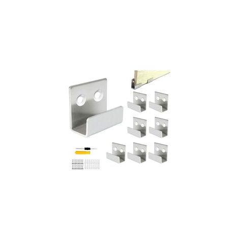 Dolaso – Set di 8 ganci da parete in acciaio inox – Montaggio stabile per specchi e oggetti pesanti – Portata fino a 50 kg – Installazione semplice (1/5)