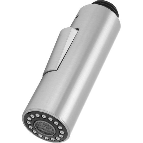 Robinet de Cuisine Extractible, 2 Fonctions Jet Pluie et Jet Puissant, Tête de Pulvérisateur G1/2, Finition Acier Inoxydable Brossée, Mitigeur Évier Pratique pour Lavage Légumes (1/5)