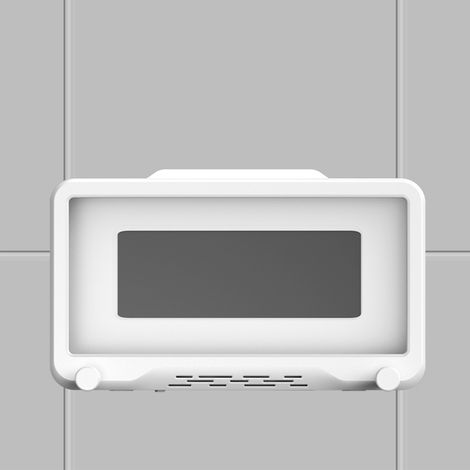 Handyhalterung für Dusche und Badezimmer, 360° drehbar, kein Bohren erforderlich, wasserdicht, Wandmontage, weiß (1/5)