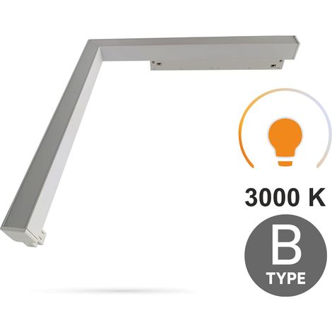 Faretto lineare a LED Ultron da 16 W, luce bianca calda 3000 K, angolo orizzontale, tipo B, per binari magnetici SMART TRACK, 48 V CC. (1/5)