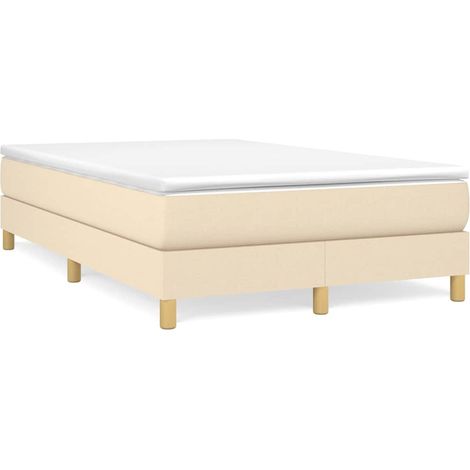 Maison Exclusive - Boxspringbettgestell Creme 120x200 cm Stoff (1/5)