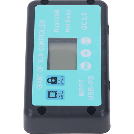 Professioneller 12V/24V MPPT-Solarladeregler mit USB PD QC3.0, LCD-Display für 40A-Batterien (1/5)