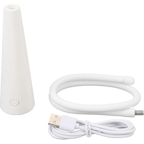 LED-Schwanenhalsleuchte mit 3 Farbmodi, wiederaufladbar, stufenlos dimmbar, 1200-mAh-Akku, USB-Leselampe
