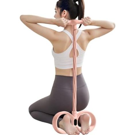 Bande de résistance pour pédalier Appareil d'exercice à 6 tubes Bande de résistance multifonction pour pédalier Pour femmes : abdominaux, taille, bras, jambes, yoga, pilates, musculation à domicile (1/5)