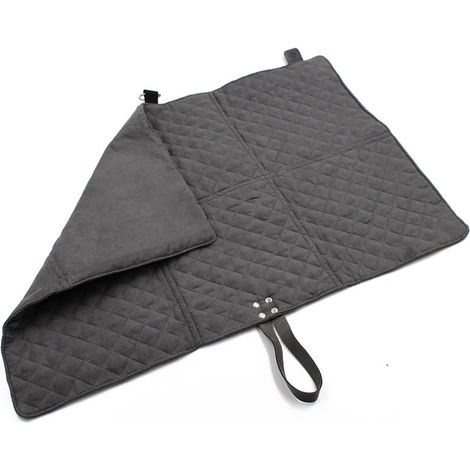 QAZQA Couverture pour chien - Pliable - Portable - Idéale pour le camping, les pique-niques, les activités en plein air - 75 x 50 cm - Taille M - Gris