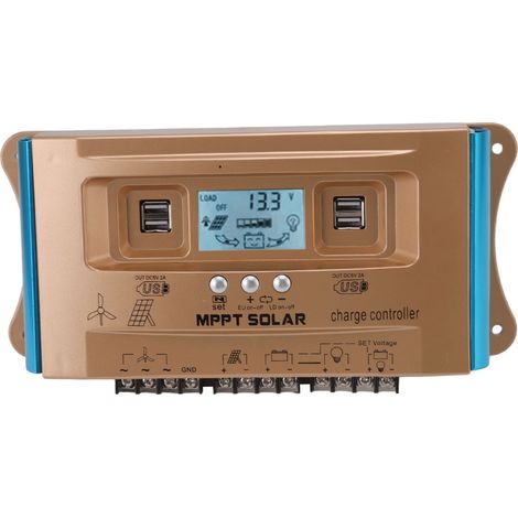 Régulateur de charge MPPT 12V 24V 36V 48V 60V pour éolienne et solaire, contrôleur hybride éolien-solaire 60A 20A 720W pour lampadaire. (1/5)
