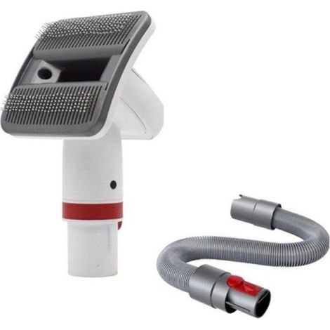Brosse pour poils d'animaux(chiens chats)+tuyau Compatible avec les aspirateurs Dyson V7 V8 V10 V11 et V15(Blanc) blanc (1/3)