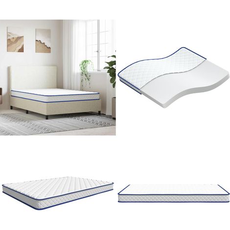 vidaXL Memory-Schaum-Matratze 140x190x17 cm Weiß (1/5)