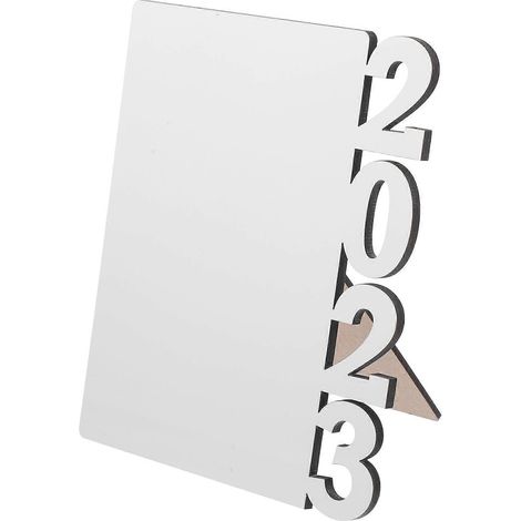 Cadre photo de sublimation vierge « Joie de la remise des diplômes 2023 » - Décoration de bureau-18X15X7CM-White