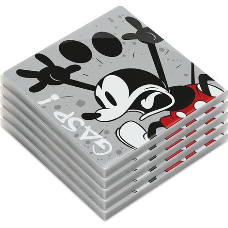 Disney Mickey Mouse I Am set sottobicchieri gomma grigio 5 pezzi