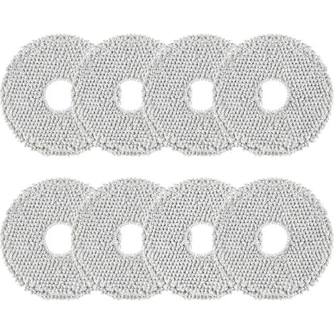 Lot de 8 Chiffons de Nettoyage pour ECOVACS DEEBOT X2/T20/T30/T50 Pro OMNI, pour Xiaomi X20/X10+ pour Dreame L10s/L10/L20/X40/L40/X50/L50 Ultra Robot Aspirateur, Rechange Réutilisables et Lavables (1/5)