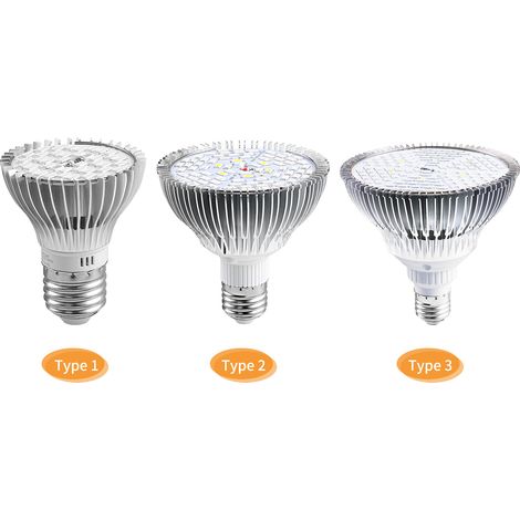 Bombilla LED de cultivo para plantas de interior, lámpara LED de espectro completo similar a la luz solar para plantas suculentas, cultivo hidropónico en invernadero, crecimiento vegetativo de flores. (1/2)