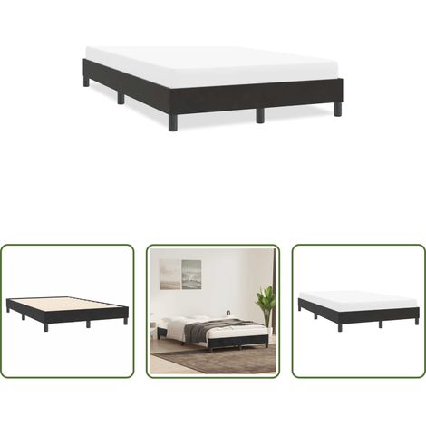 vidaXL Bettgestell -  Bettgestell ohne Matratze Schwarz 120x210 cm Samt (1/5)
