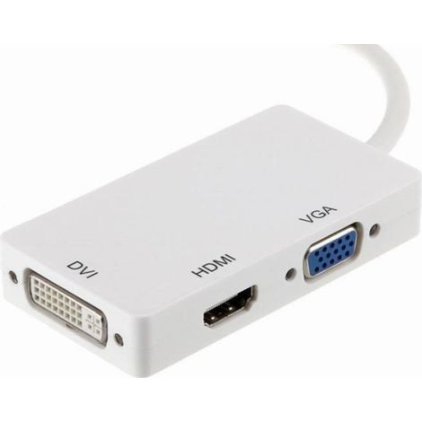 VSHOP ® 3 en 1 Mini DisplayPort vers HDMI-DVI-VGA Adaptateur Câble mâle à femelle (1/4)