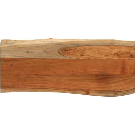 Tischplatte 80x40x3,8 cm Rechteckig Massivholz Akazie Baumkante