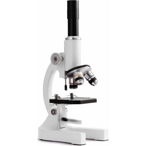 Microscope Monoculaire - Grossissement 64X à 2400X - Pour Enseignement Scolaire et Expériences Scientifiques - 1 Pièce (1/5)