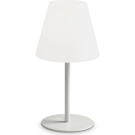 Ideal Lux lampada da tavolo Arcadia 1 luce E27 IP44 bianca metallo