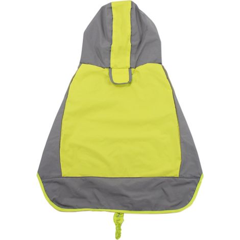 Manteau imperméable ajustable pour chien avec capuche et bandes réfléchissantes, vêtement de protection léger pour chien résistant à l'eau (1/5)