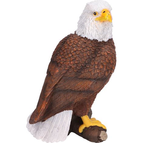 Statue d'aigle à tête blanche, style « tête tournée », détails soignés, figurine patriotique en résine stable et durable, idéale pour le bureau, la famille ou un café. Parfaite pour le bureau, la mais (1/5)