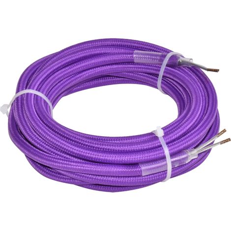 Câble d'alimentation à lampes textile pendentif pendule violet rallonge 2 fils  Nordlux 73059907