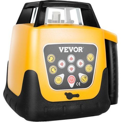 Niveau laser rotatif autonivelant - Portée 300 m - Faisceau rouge - Inclinaison réglable (1/5)