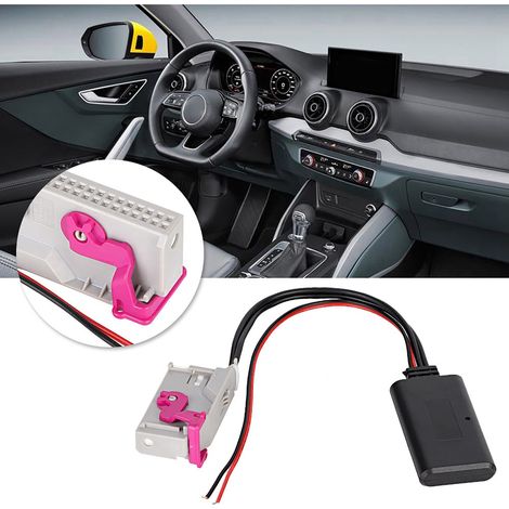 Adaptateur câble auxiliaire 32 broches pour voiture avec kit Bluetooth compatible avec A3 A4 A6 A8 TT R8 RNSE (1/5)