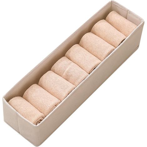 Caja organizadora de ropa plegable, de algodón y lino, rectangular, minimalista (organizador de ropa) (1/5)