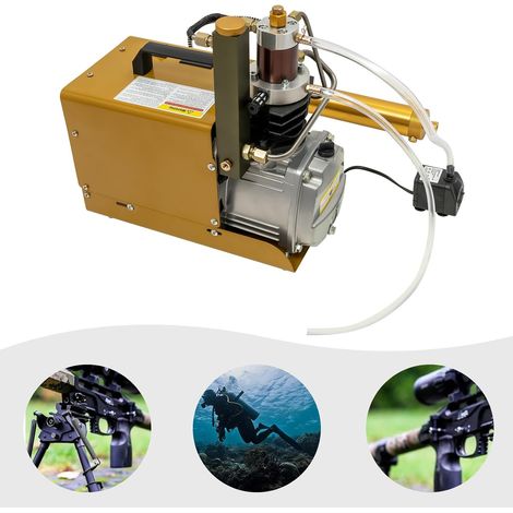 Pompe à air haute pression pour plongée, compresseur PCP 30mpa test de tuyauterie industrielle, pompe à air haute pression électrique pour gonflage de pneus (1/5)